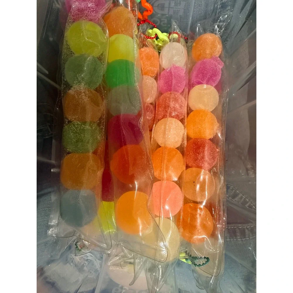 ONE Taba Keychain Candy Ball Squishy Colorful Sugar Dusted Jelly Ball Accessory